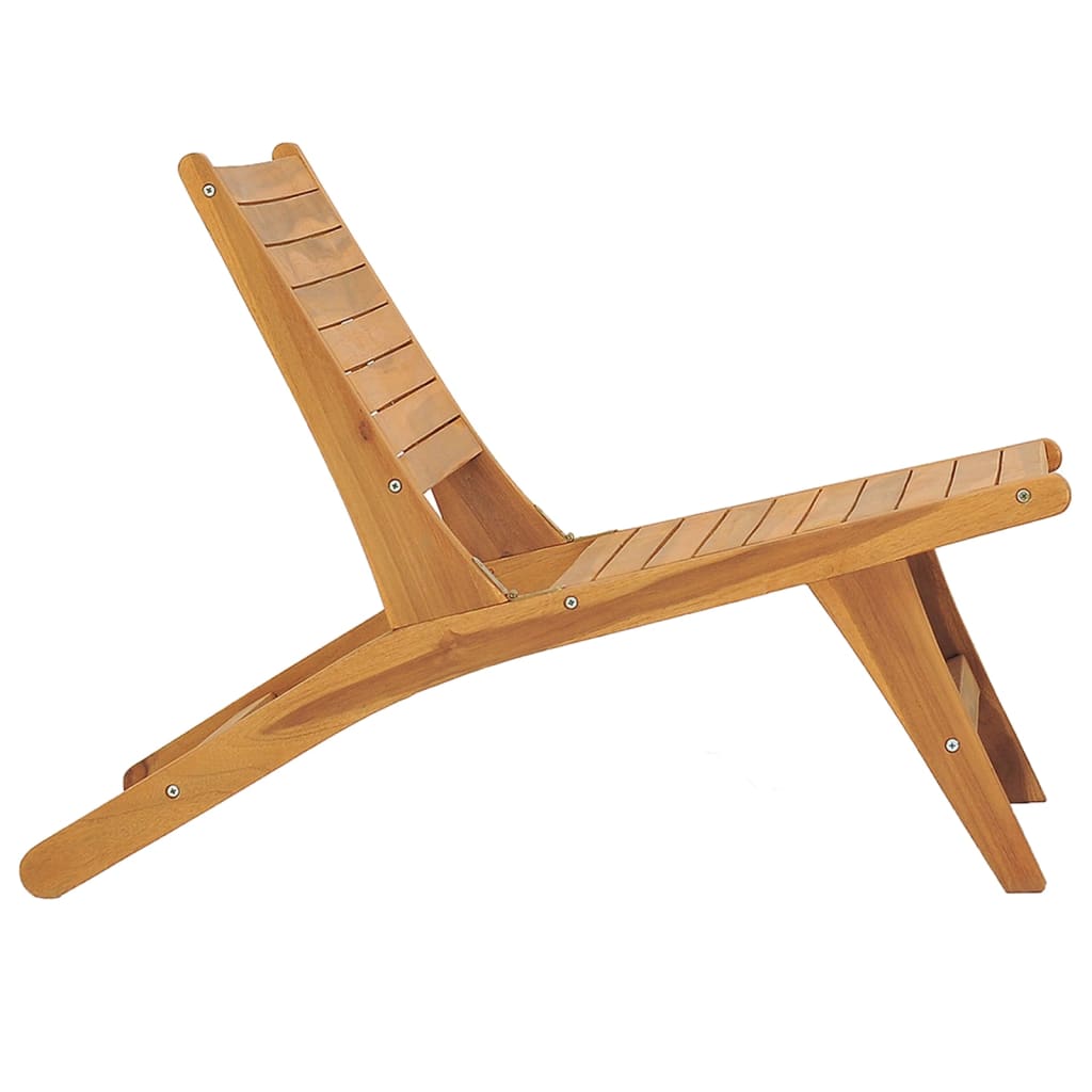 Gartenstuhl mit Fussablage Massivholz Teak